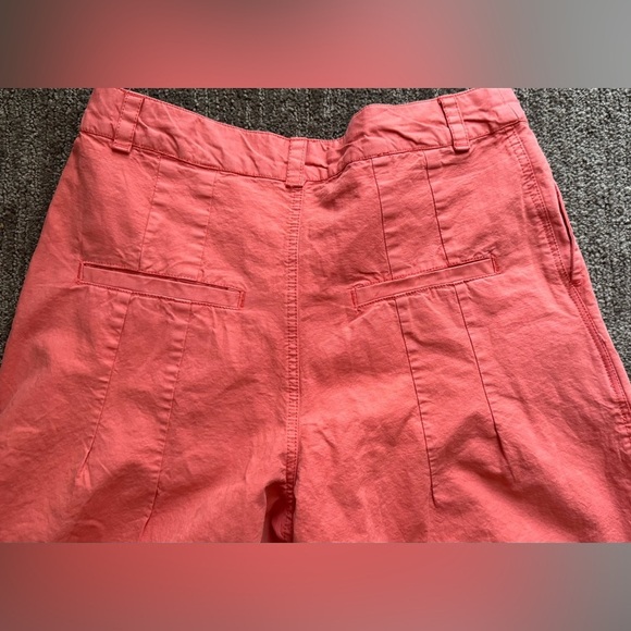 Free People pleated trouser shorts wide-leg 
NWOT bermudas cotton linen boho - Picture 8 of 13